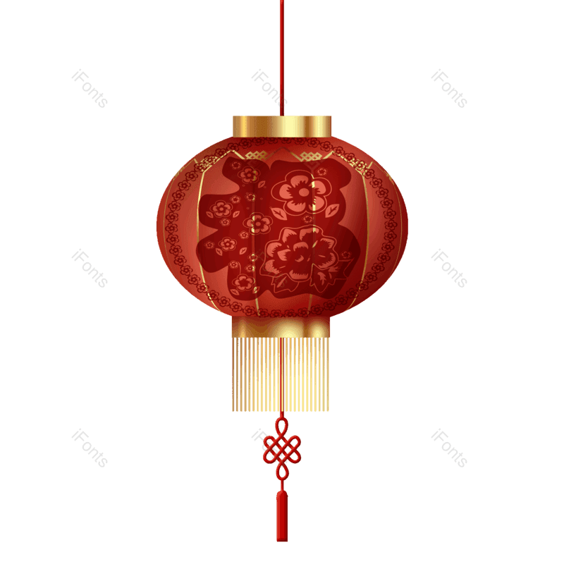 插画图片,中国结元素,过年PNG,灯笼免抠素材